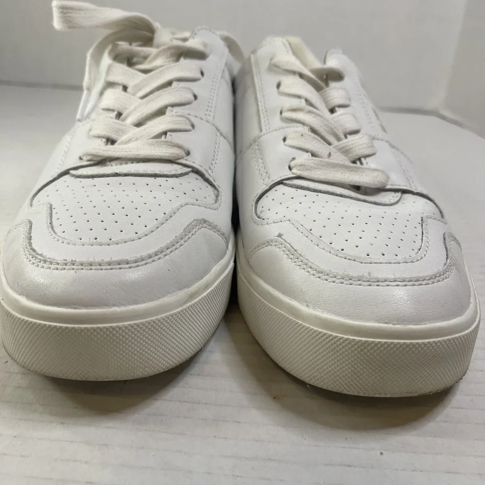 Sam Edelman Women's Edie Sneakers Shoes Low Top White Leather Lace Up Size 8.5